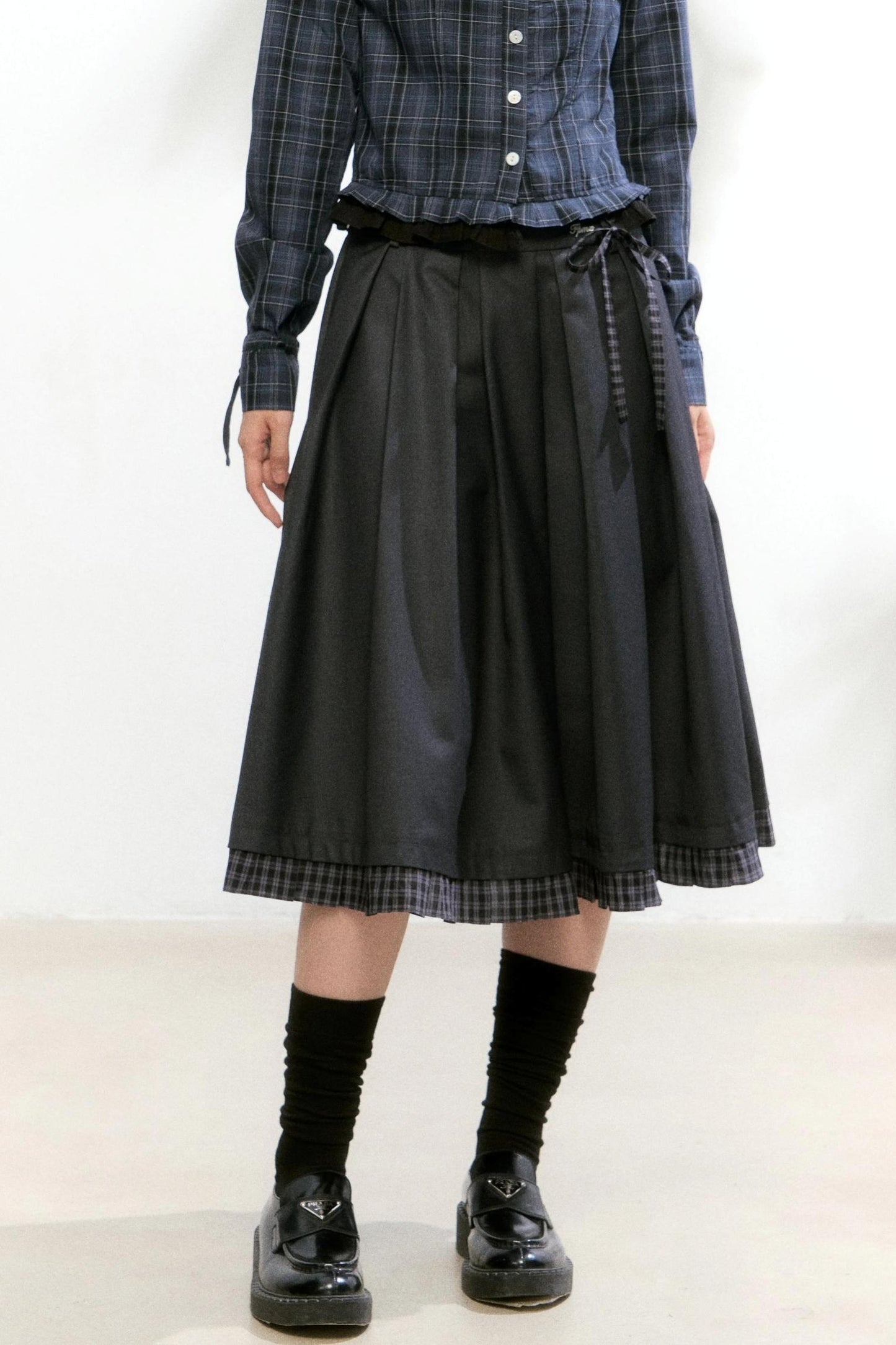 Autumn Pleated A-Line Skirt