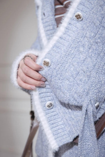 Blue Island Floral Wool Suit Set-up