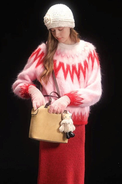 Brushed Alpaca Fair Isle Sweater