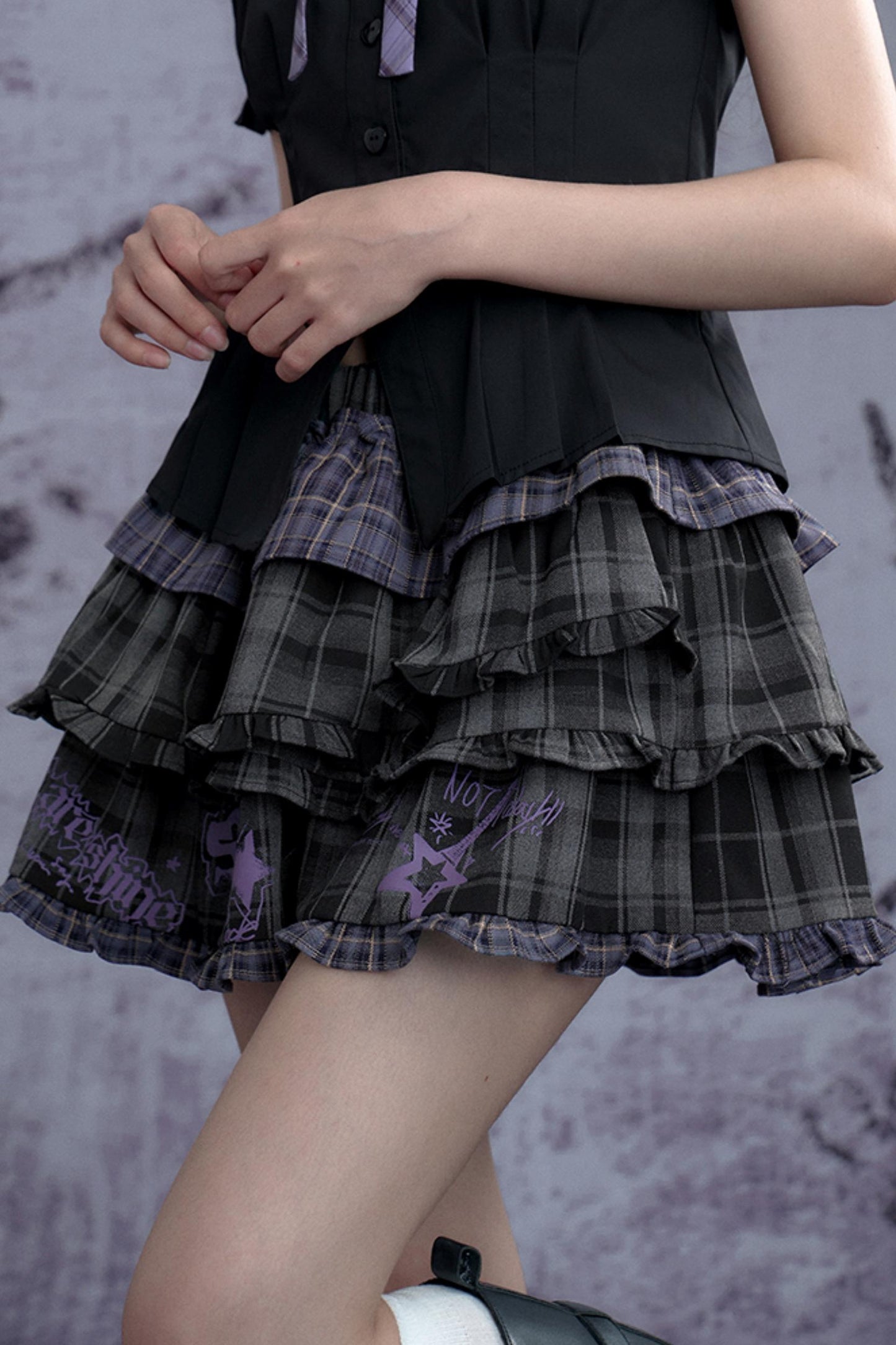 Maiden Check Cake Skirt