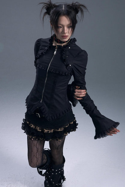 Gothic Vintage Lace Bell Sleeves Top