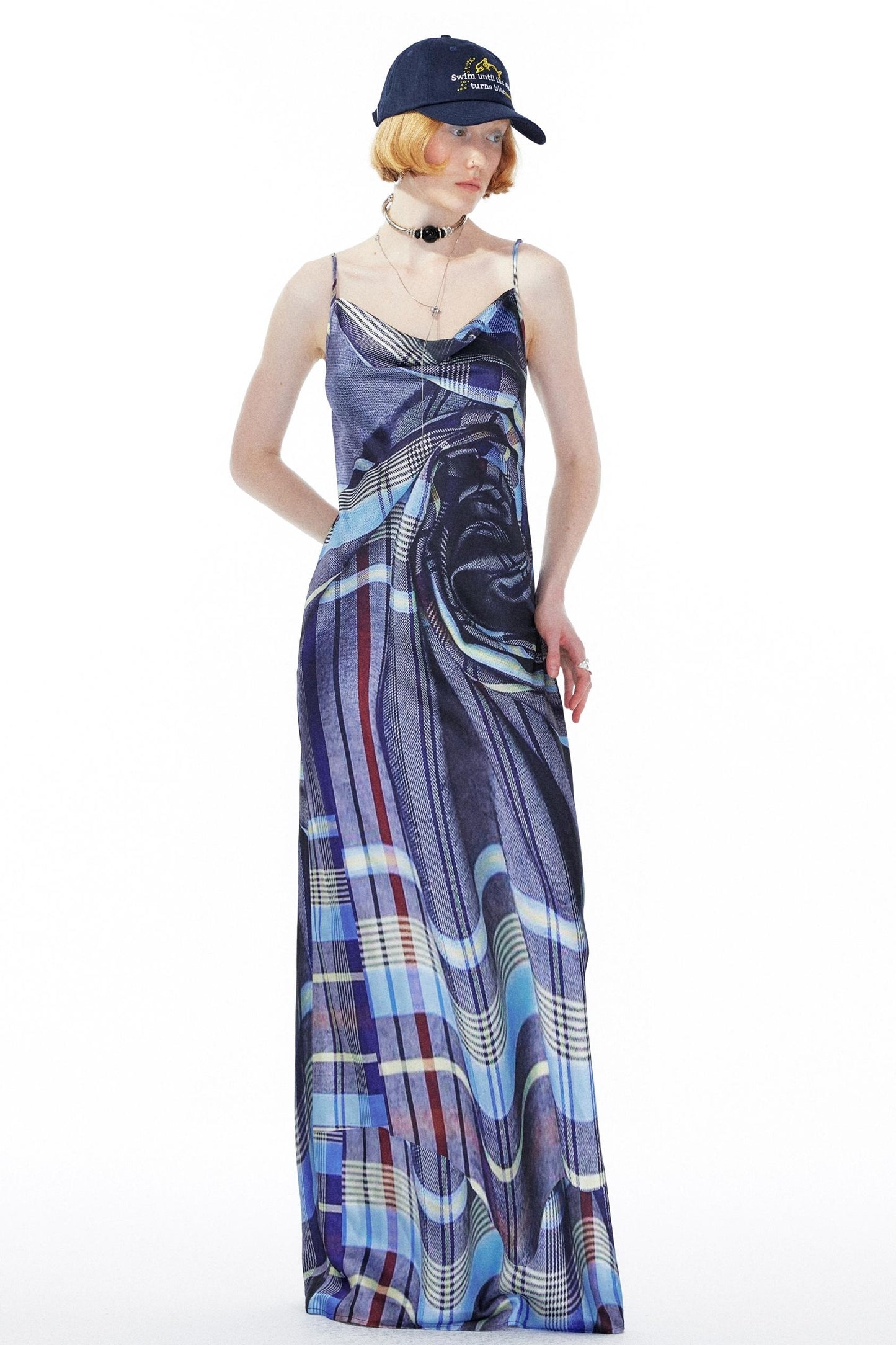 Twisted Halter Swing Dress