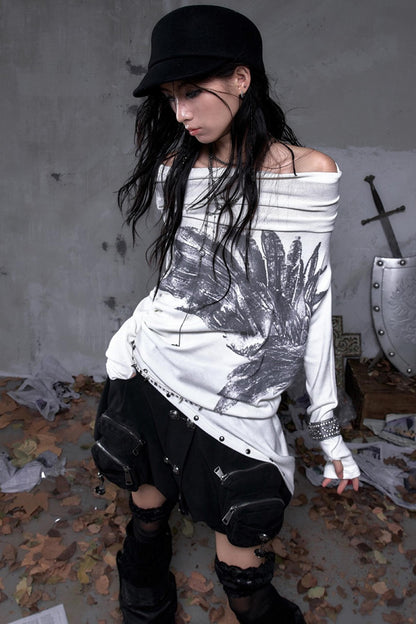 Wasteland Swing Collar Knitted Tops