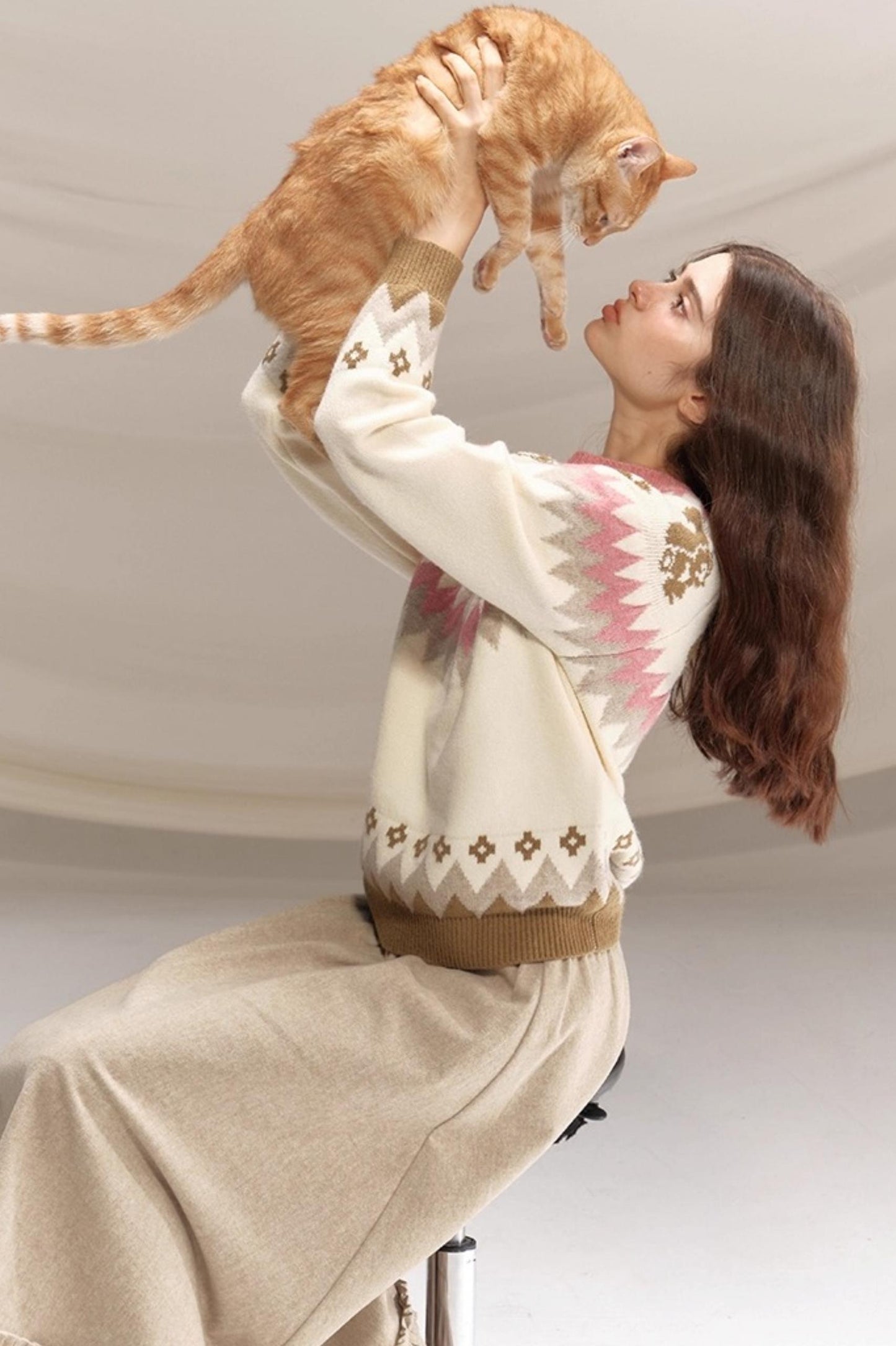 Peach Pinecone Wool Sweater