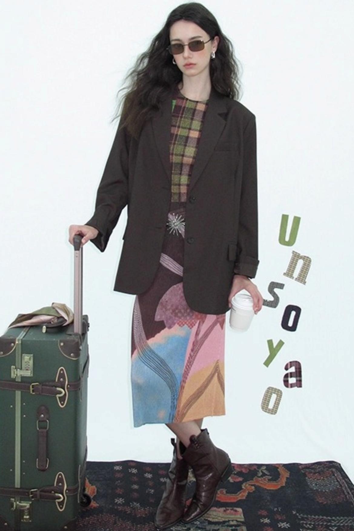 Vintage Autumn Shoulder Pad Blazer