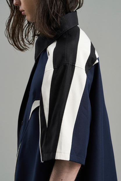 Asymmetric Color Shirt