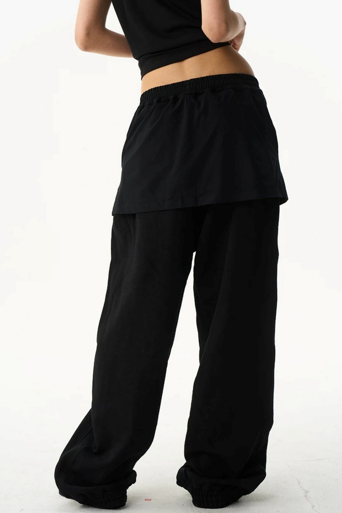 Fake Two-Layer Drawstring Pants