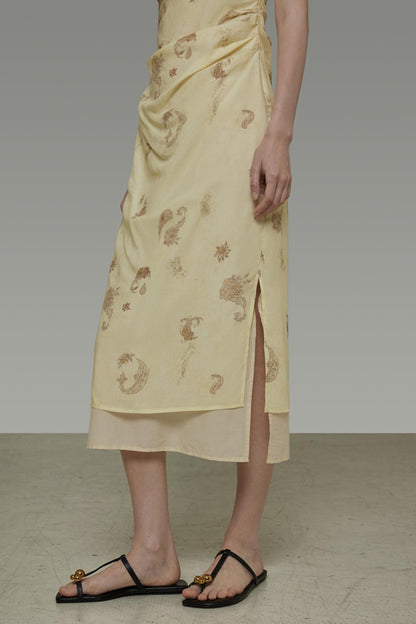 Floral Halter Swing Dress