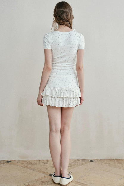 Floral Ruffled Cake Skirt