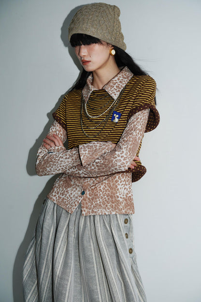 Autumn Leopard Knit Top