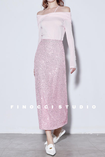 Blooming Pink Sparkle Skirt