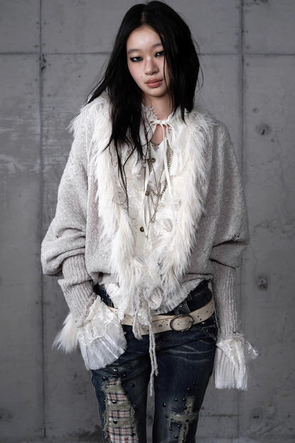 Lazy Vintage Hooded Sweater Coat