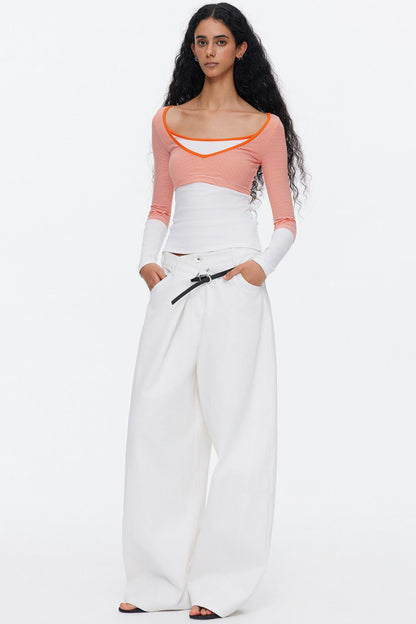 Asymmetrische Taillenjeans