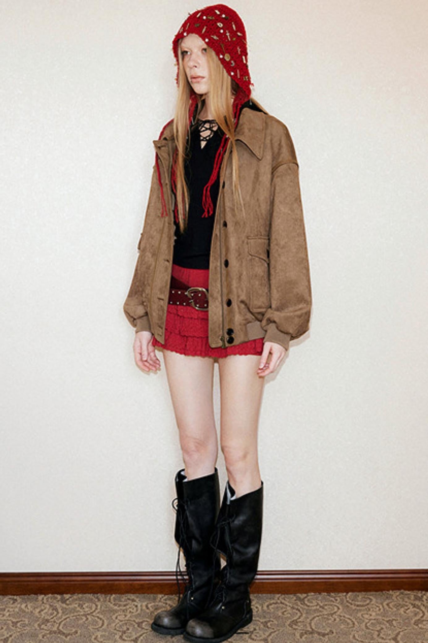 Retro Kunstlederjacke