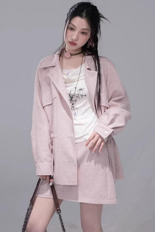 Camellia Mist Lyocell Jacket Set