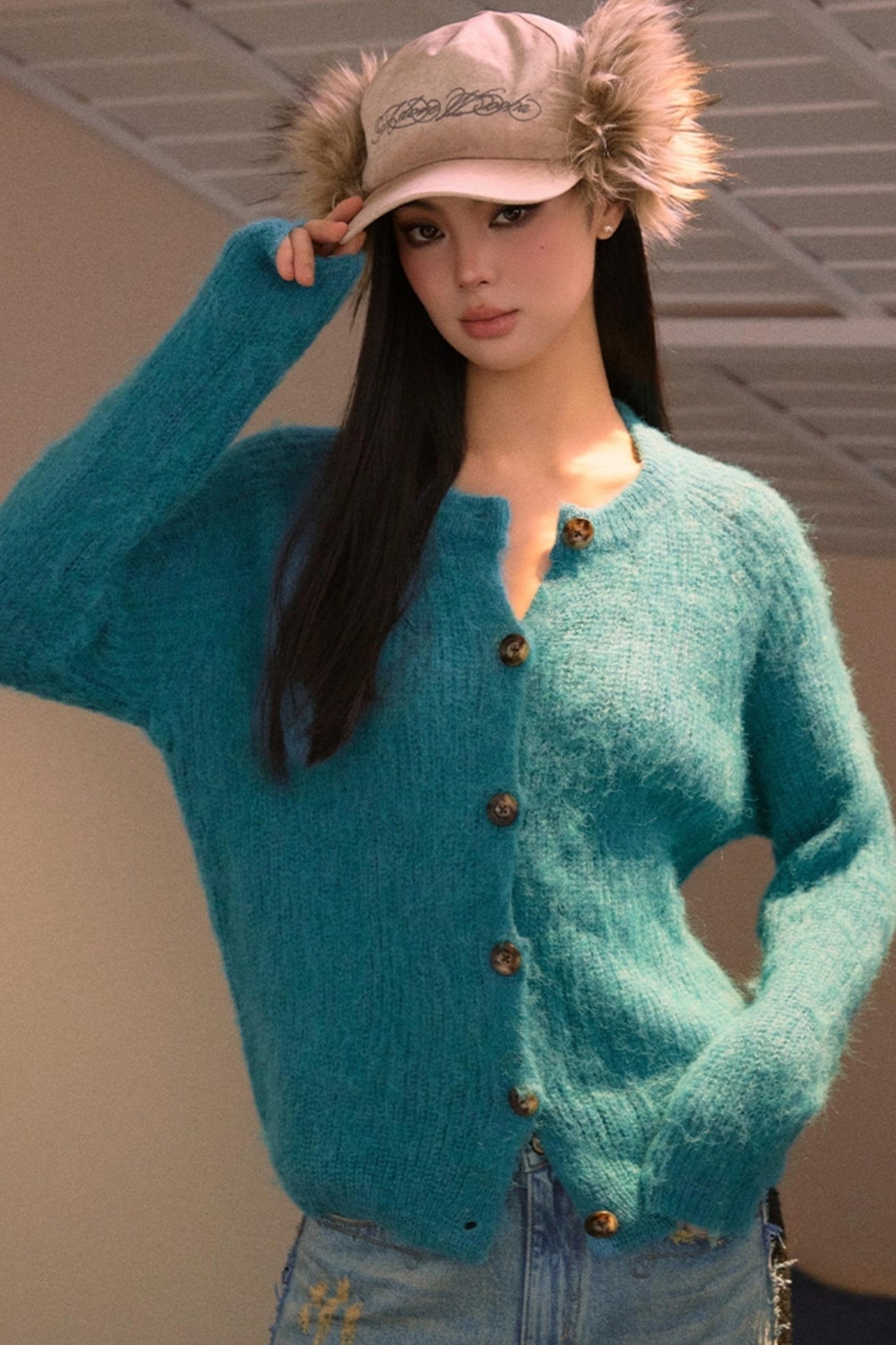 Vintage Sweet Fleece Cardigan