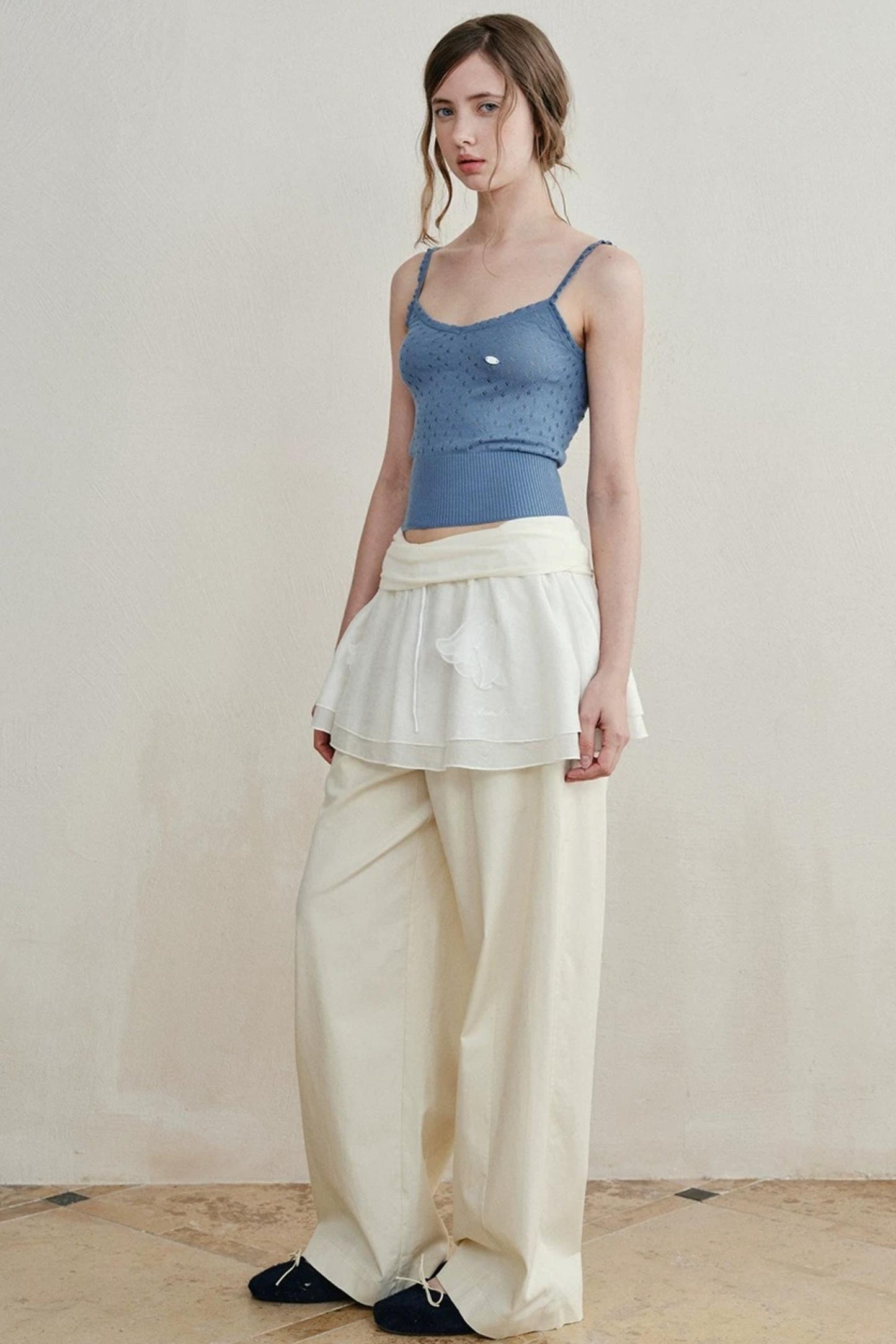 Knitted Elastic Cuffed Pants