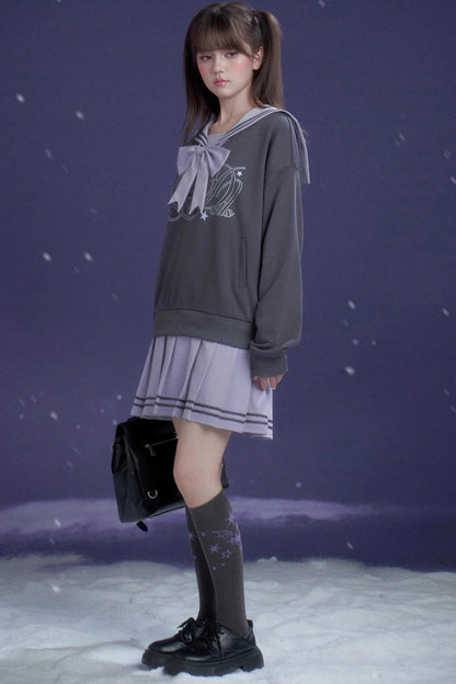 Oxygen Gray-Purple Sailor Dress