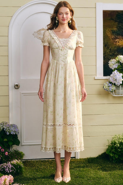 Summer Floral Lace Dress
