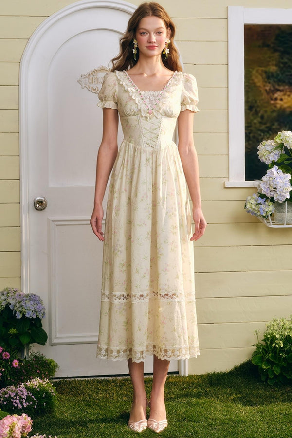 Summer Floral Lace Dress