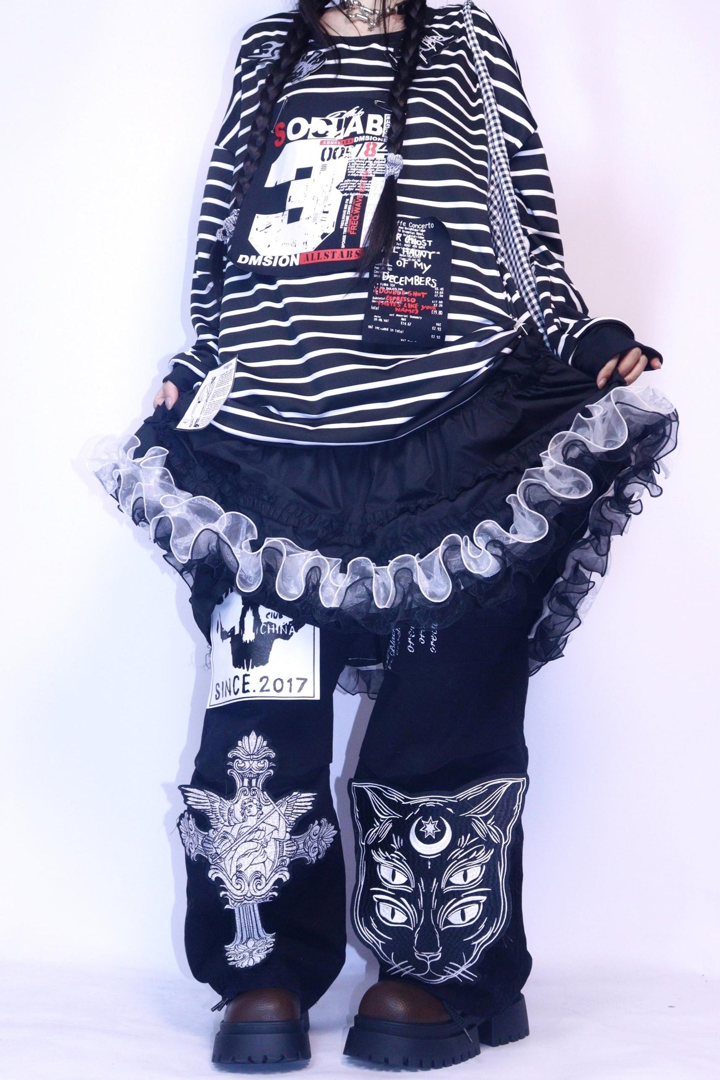 Punk Retro Denim Pants