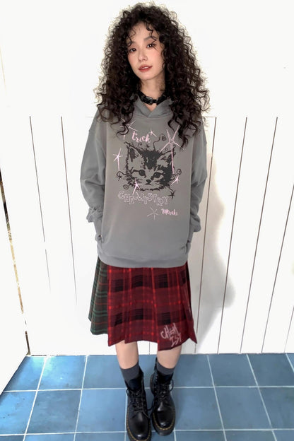 Starburst Rebel Cat Hoodie Jacket