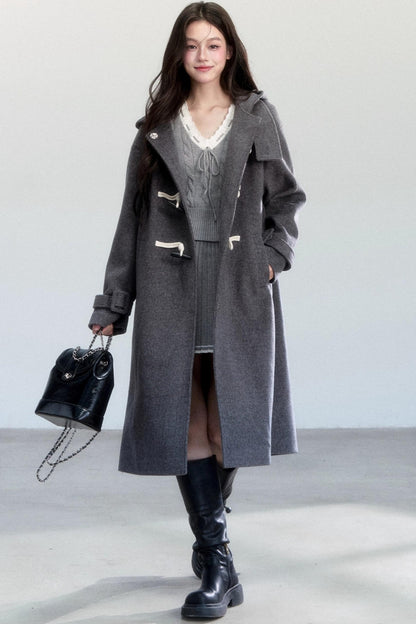 Retro Waist Skirt With Sweater Set-Up