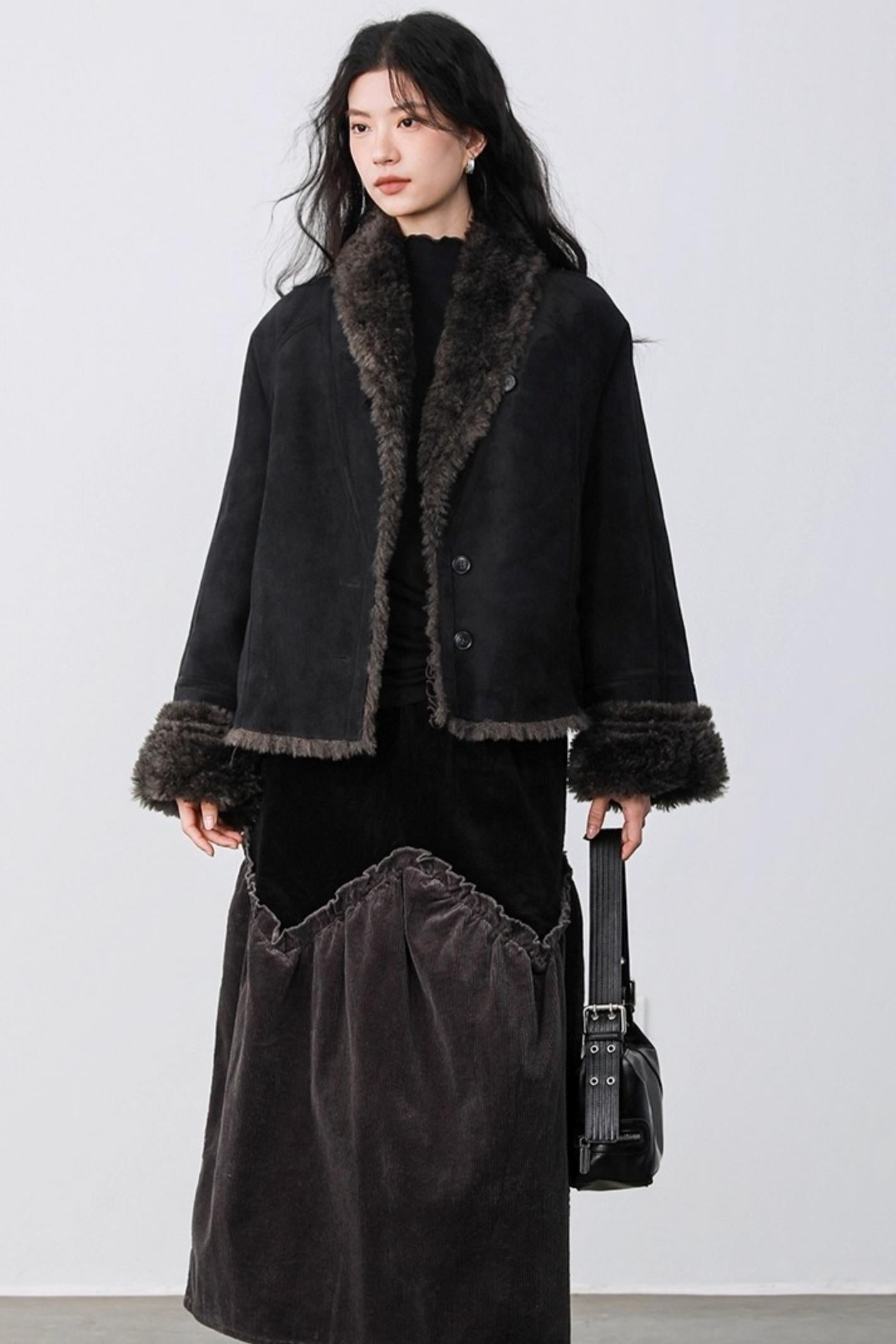 Black Velvet Suede Jacket