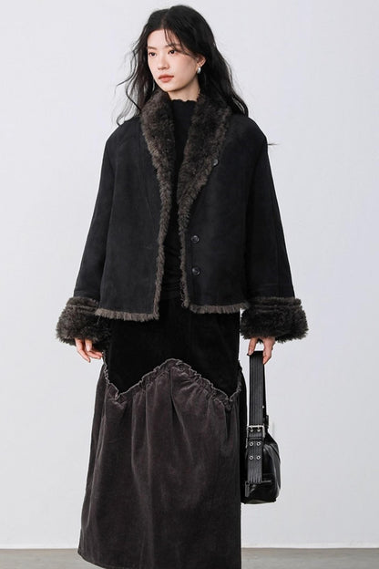 Black Velvet Suede Jacket