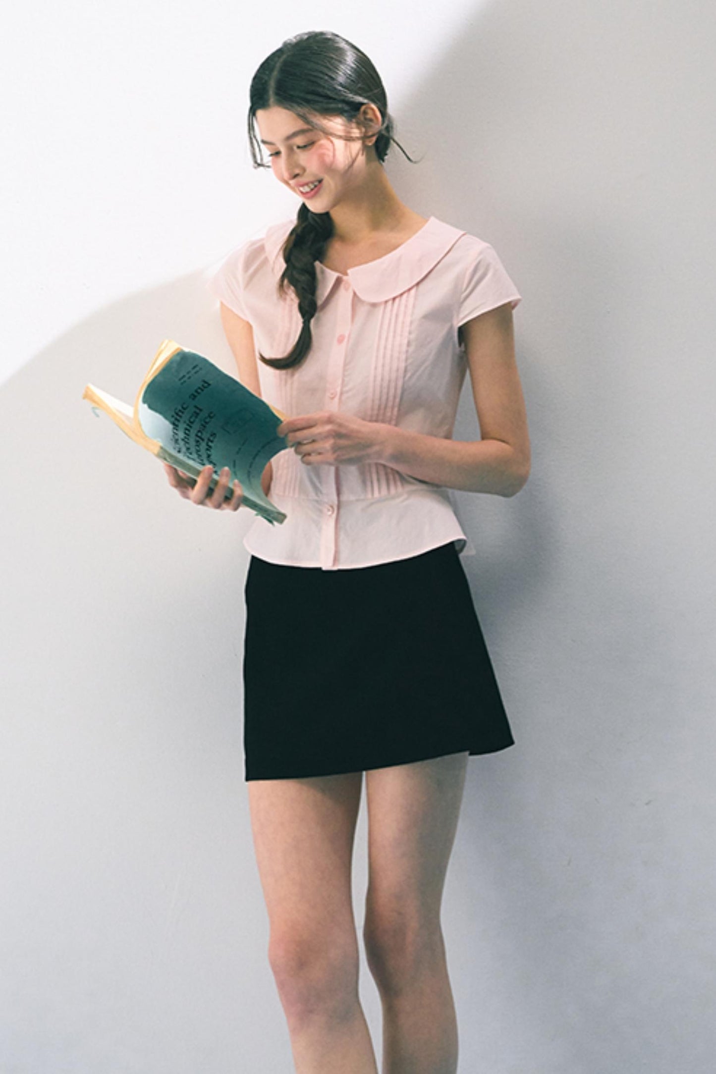 Pink Peter Pan Collar Shirt
