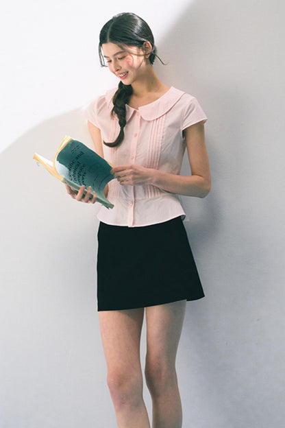 Pink Peter Pan Collar Shirt