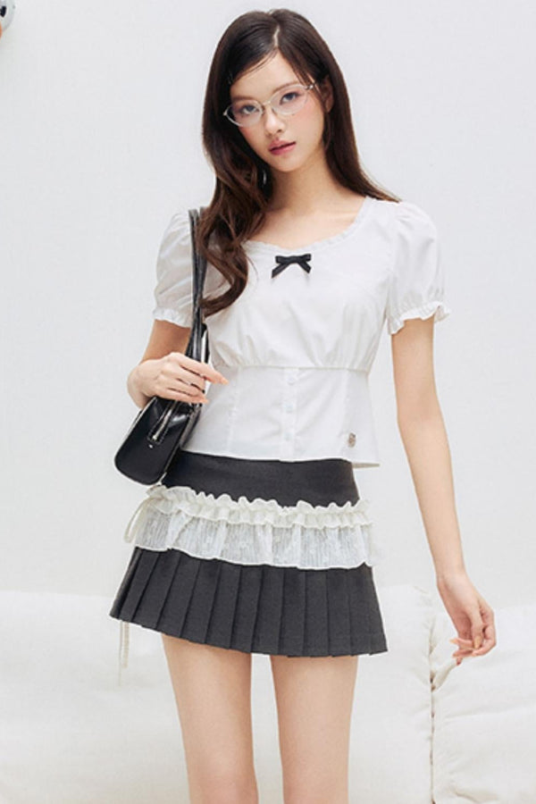 Summer Bow Split T-shirt