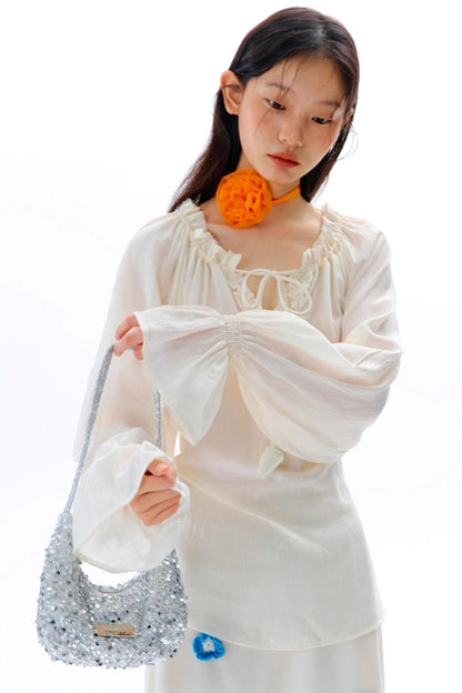 Square Streamer Printed Top