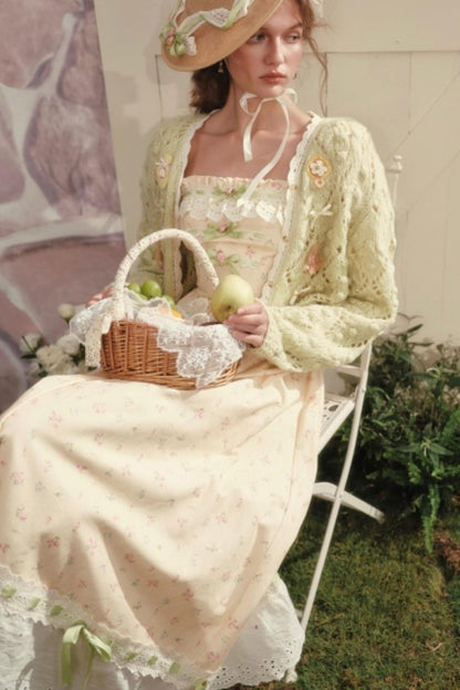 French Floral Pastoral Dress Set-Up