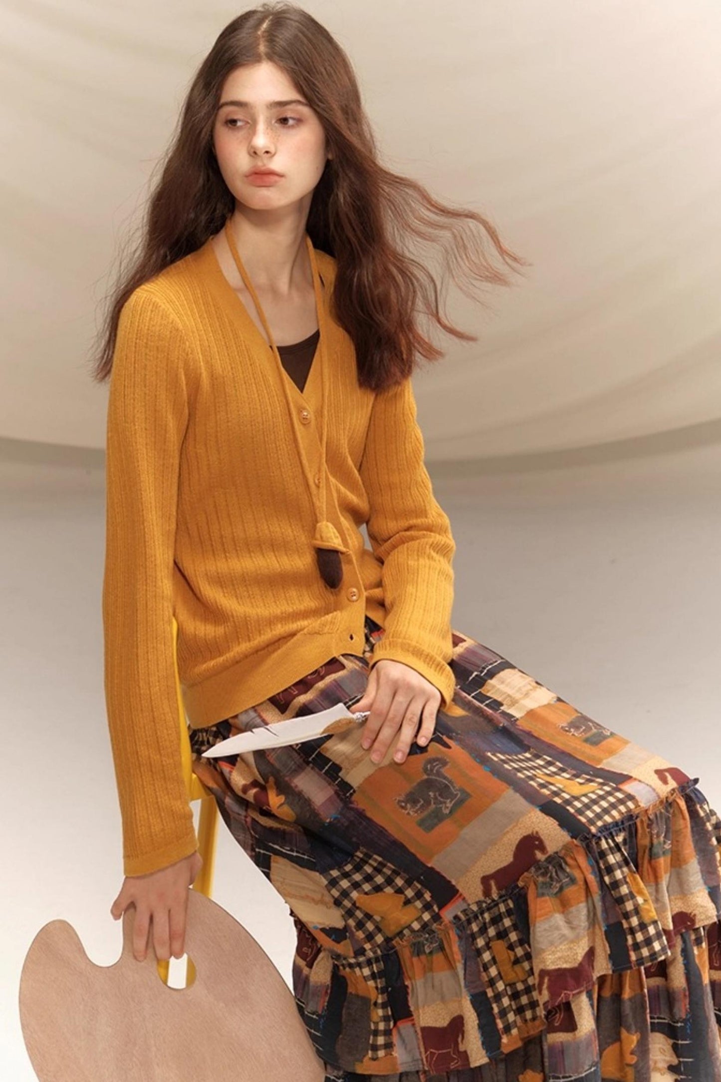 Vintage Pine Cone Sweater Skirt Set-Up