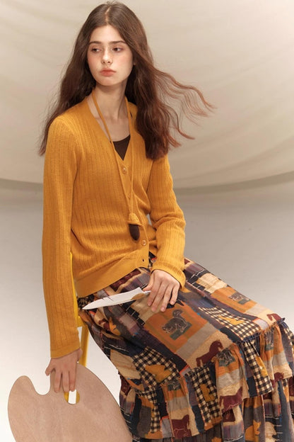 Vintage Pine Cone Sweater Skirt Set-Up