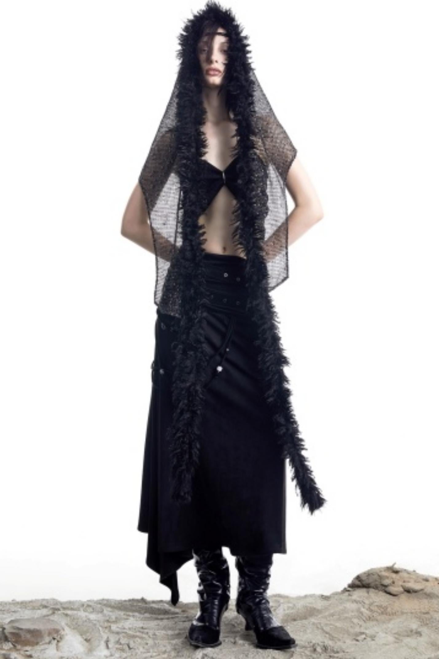 Snow Particles Wool Scarf