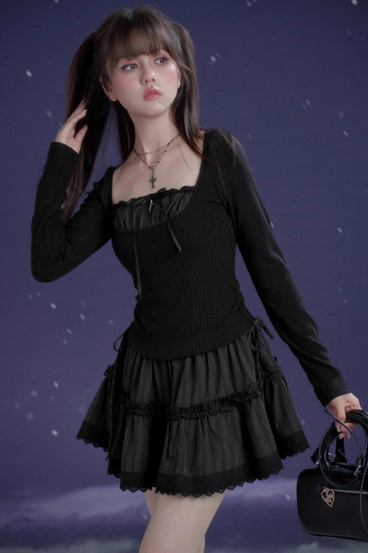 Midnight Waltz Waist-Cinching Dress