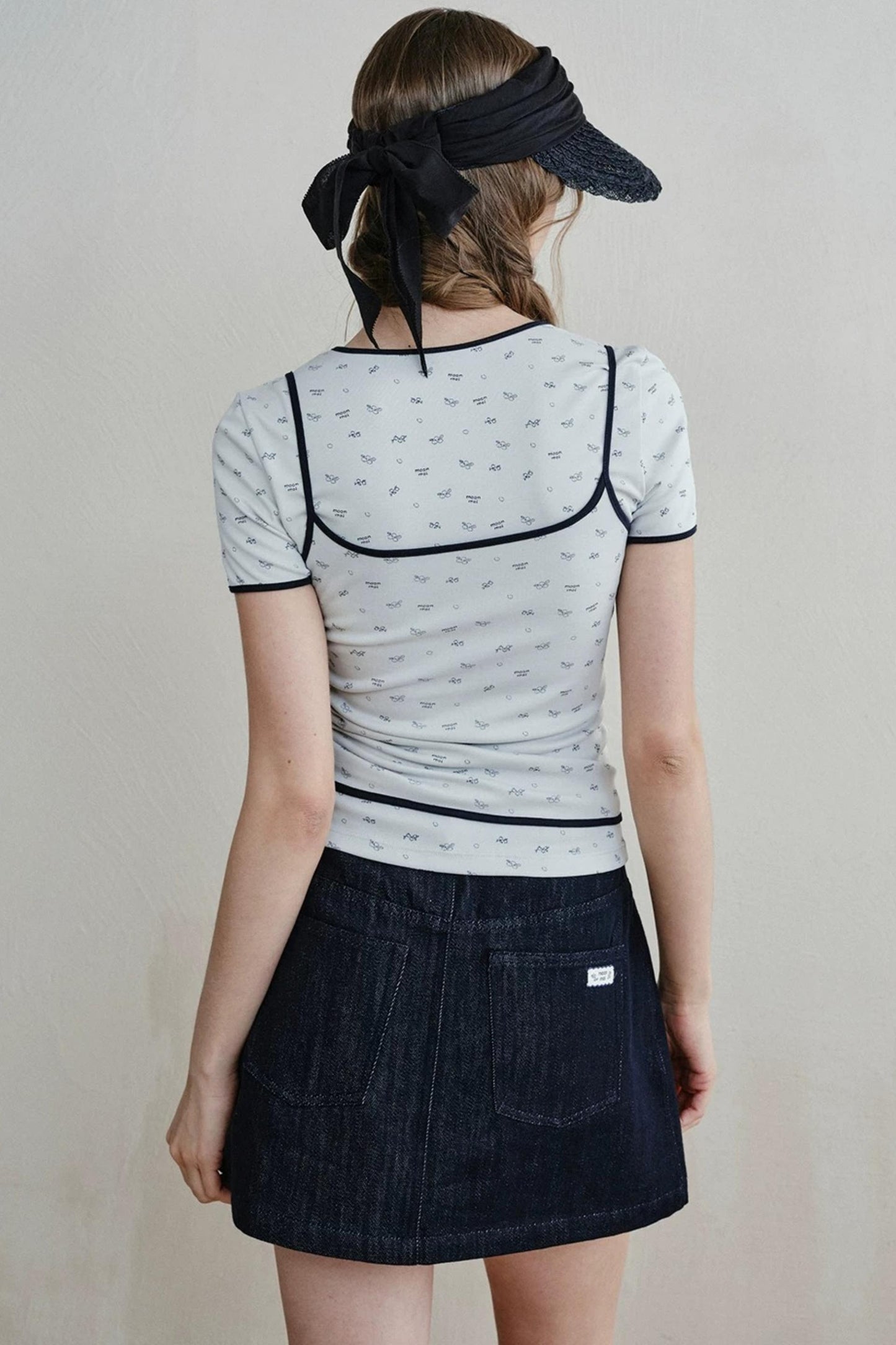 Retro Denim A-Line Skirt