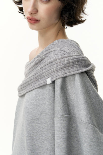 Loose Hooded Sweatshirt