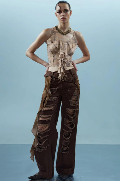 Ruffle Snake Camisole