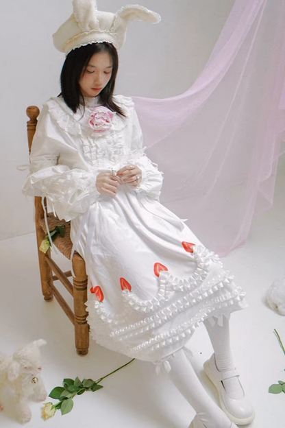 Strawberry Print Skirt Dress