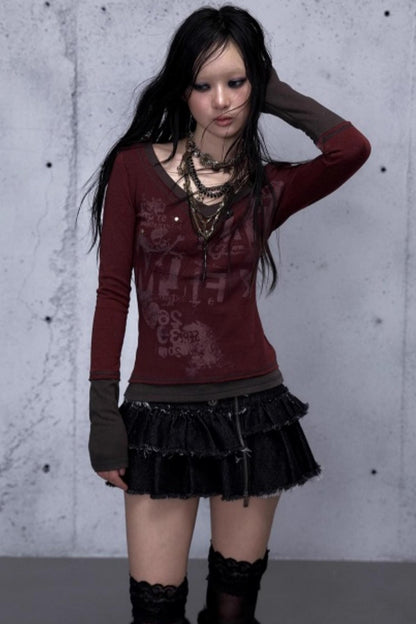 Retro Vintage Patchwork Top