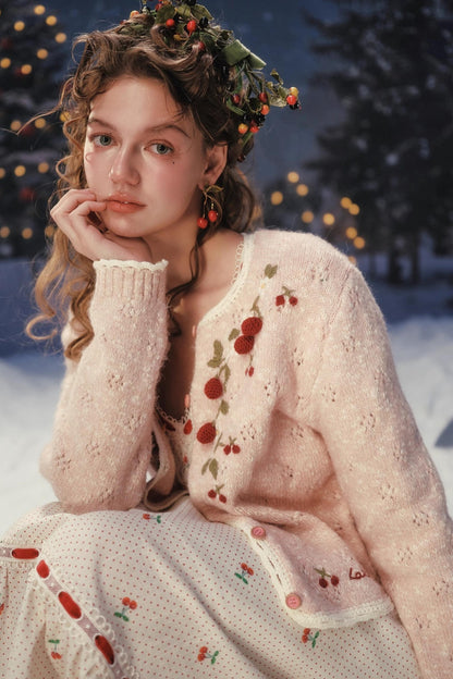 Red Velvet Lace Corset Dress Set-Up