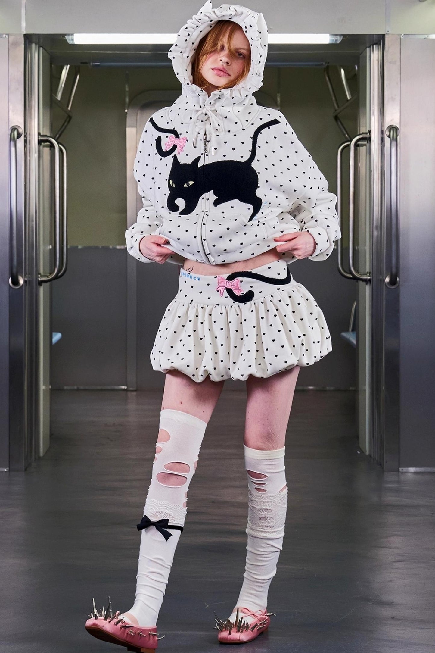 Love Polka Dot Cat Ear Jacket