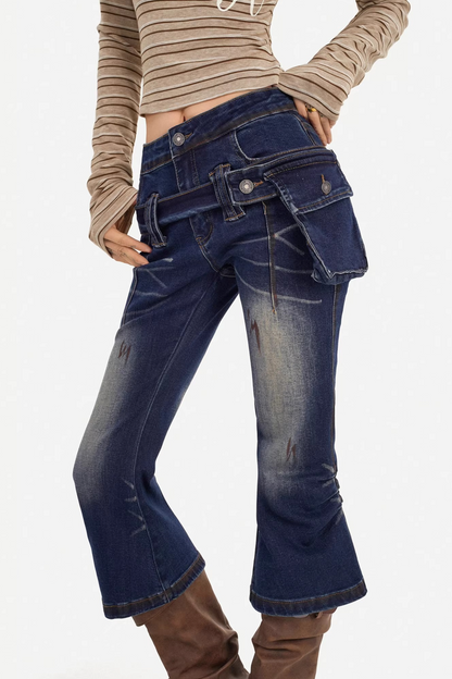 Vintage Washed Flared Pants