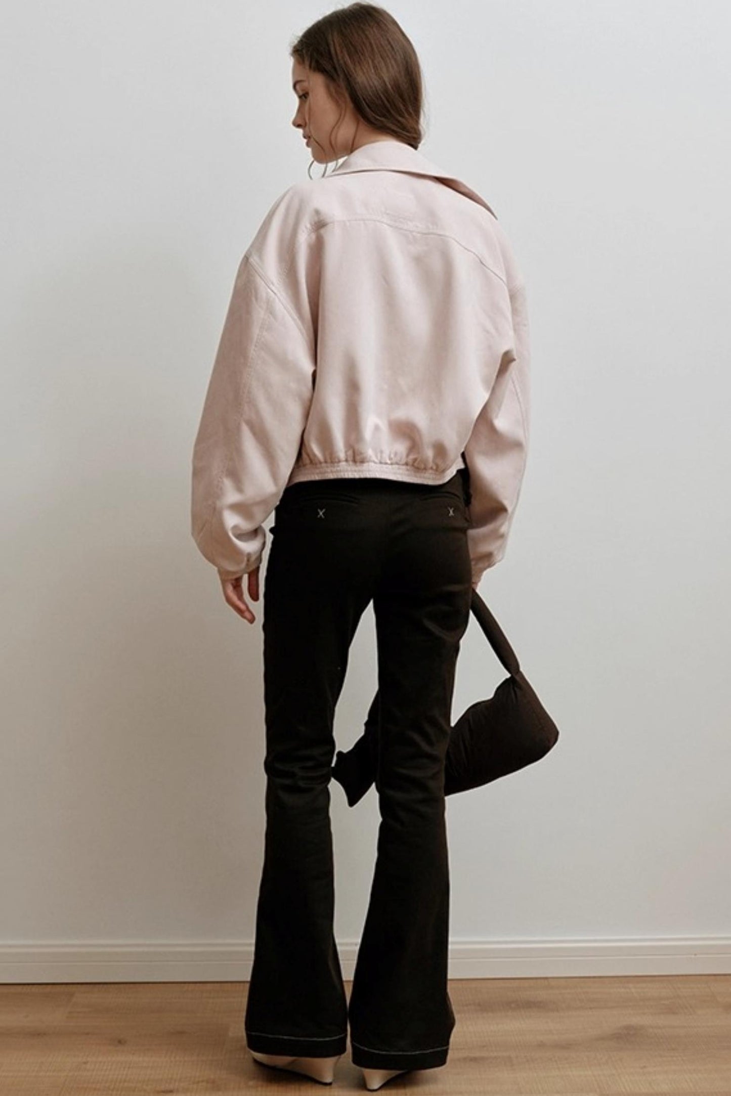 Faux Suede Embroidery Jacket