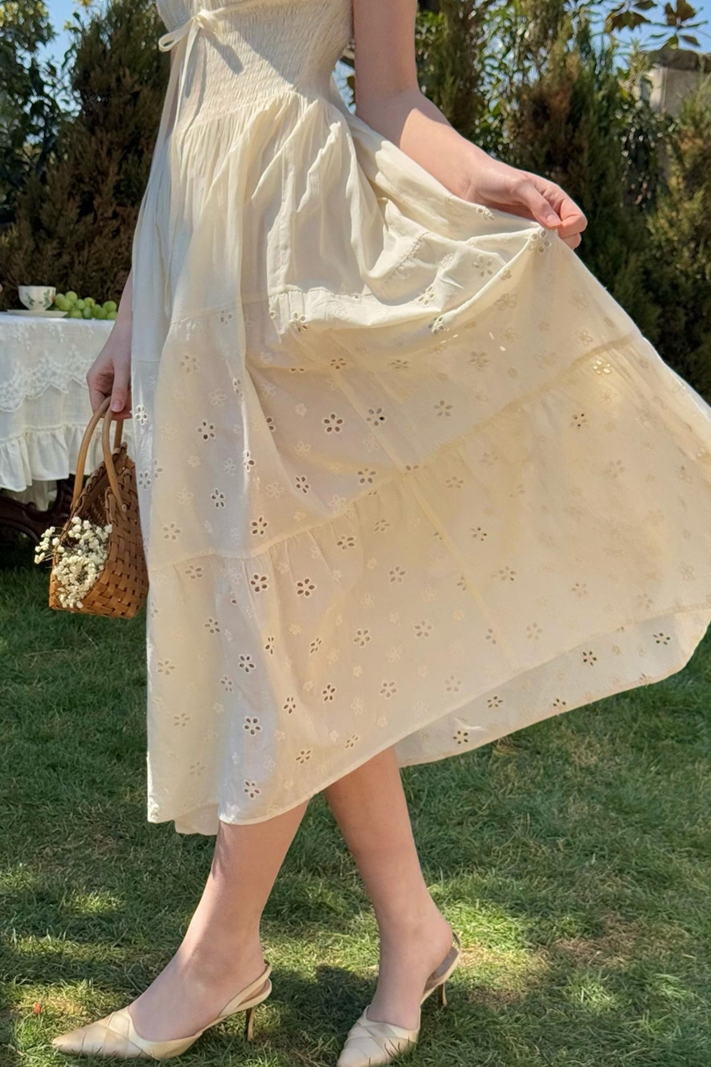 Whimsical White Rabbit Summer Dress