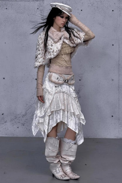 Retro Velvet Lace Skirt