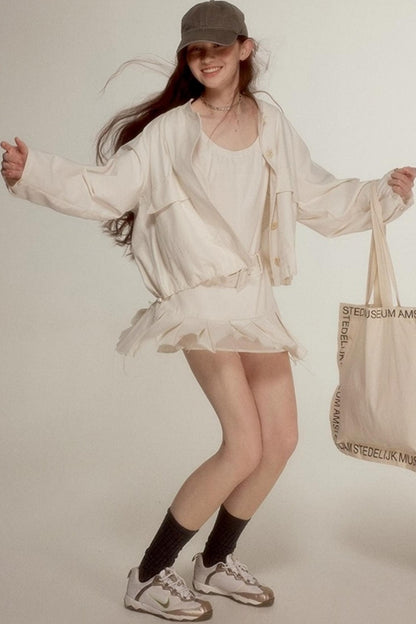 Raw Quilted Denim Dress